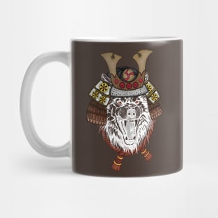 Fierce Samurai Wolf Mug